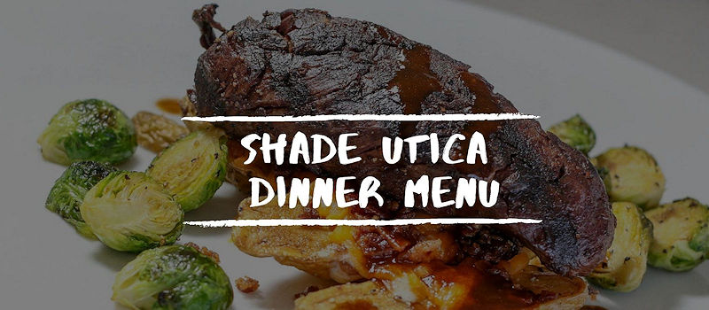 Online Dinner Menu- Shade Bar and Grill - Restaurant in Downtown Utica